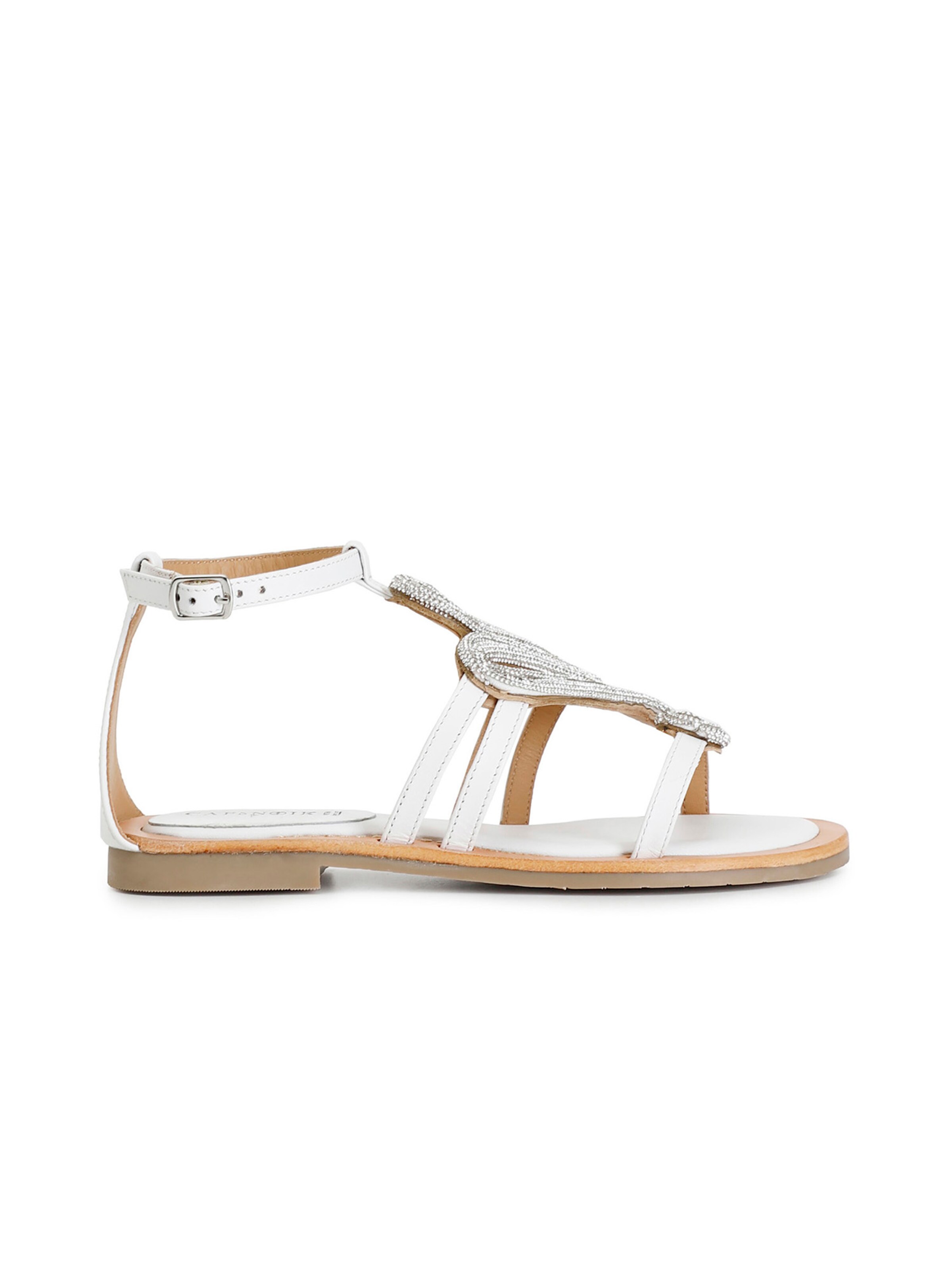 CAFè NOIR Sandaal in Wit: voorkant