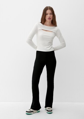 Flared Pantaloni di QS in nero