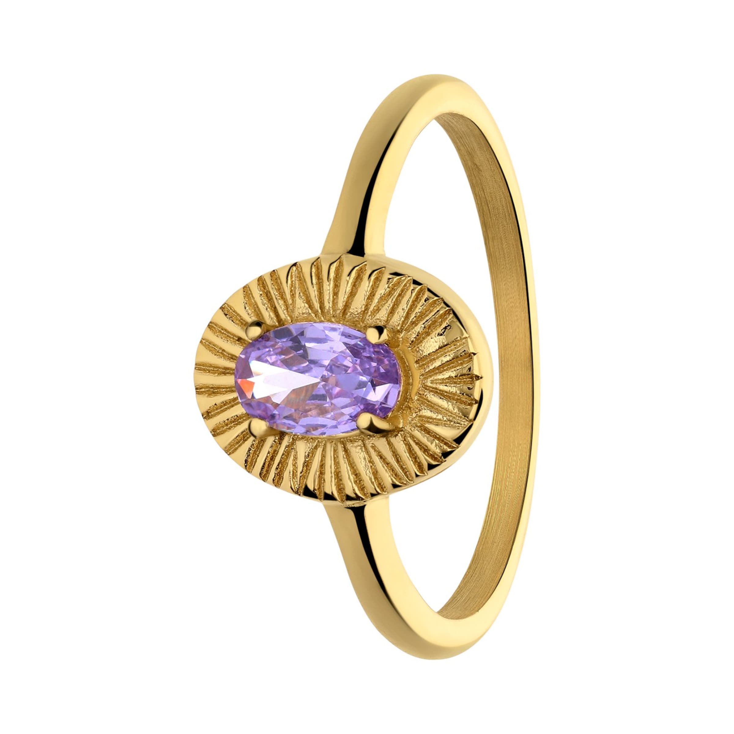 Lucardi Ring in Gold: front
