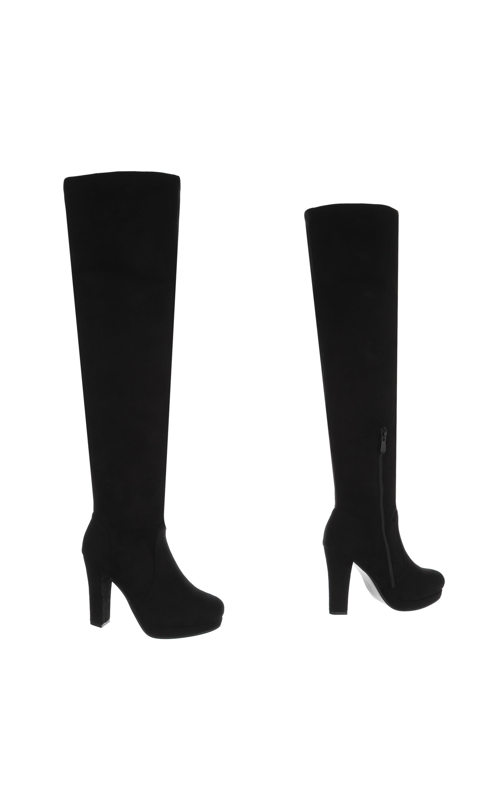 Ital-Design Overknees in Schwarz