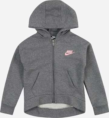 Nike Sportswear Sweatjacka 'CLUB FLEECE' i grå: framsida