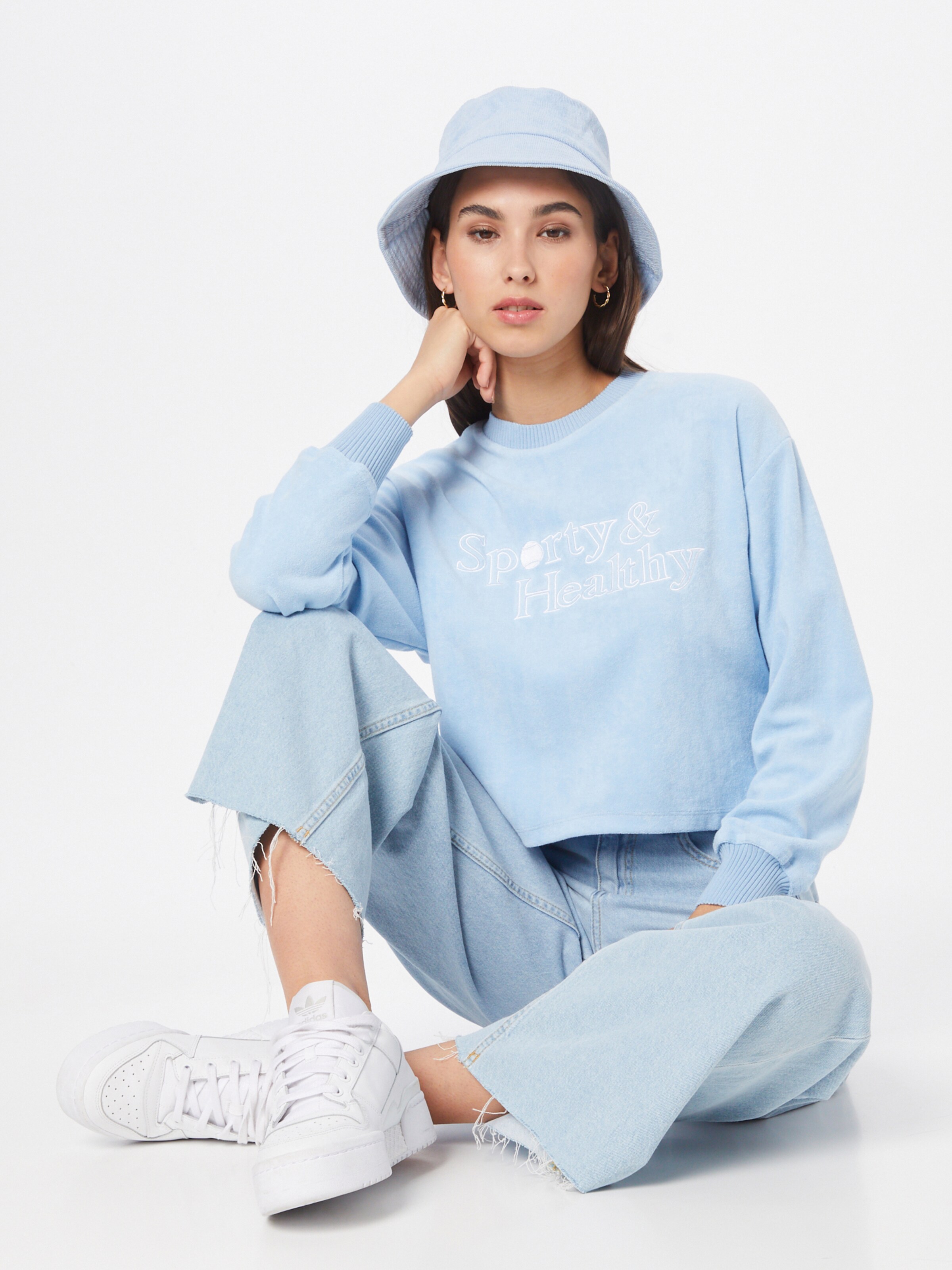 Frauen Sweat Pimkie Sweatshirt in Hellblau - DE08817 Frauen Sweat Pimkie Sweatshirt in Hellblau - DE08817