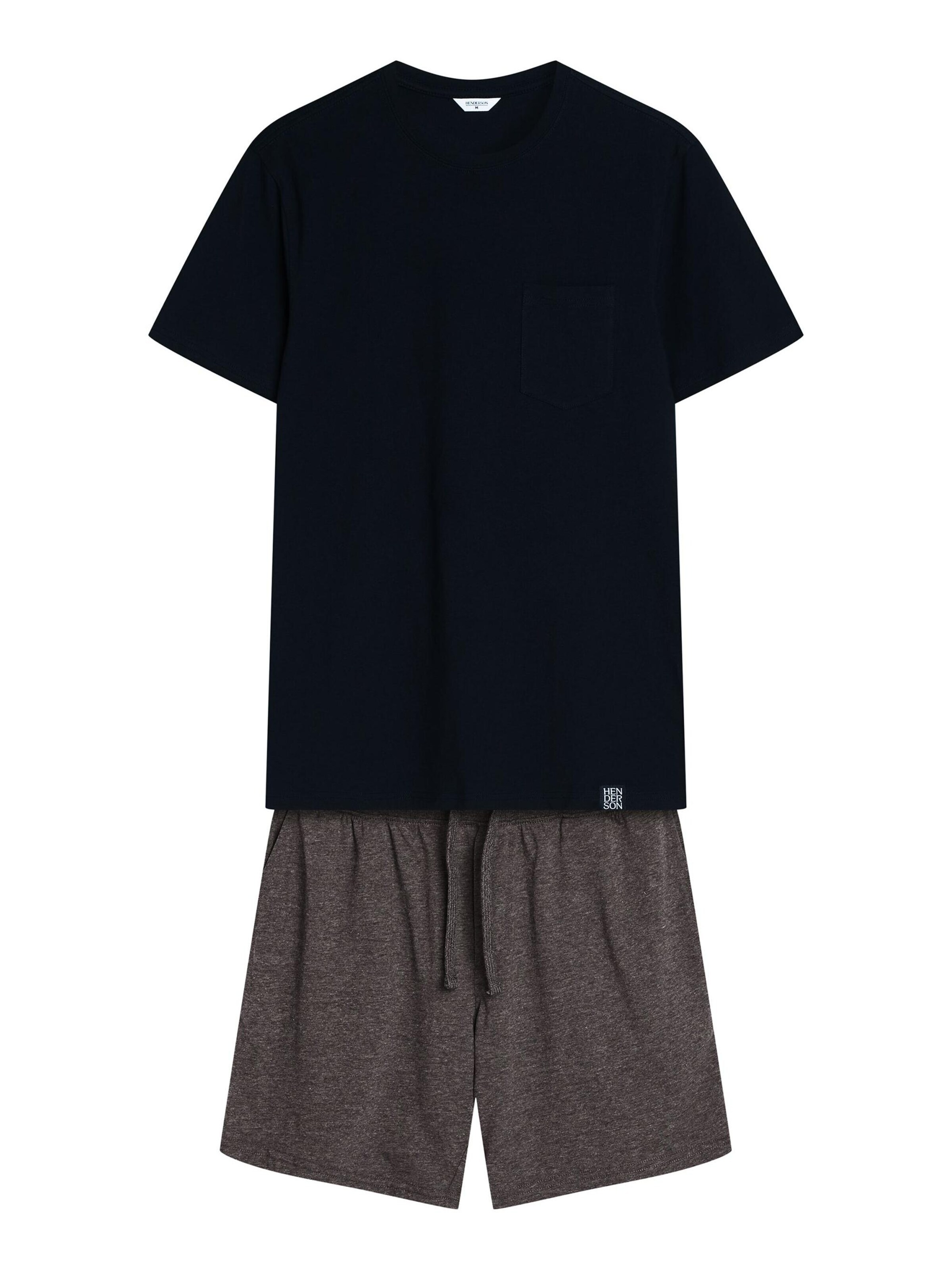 Henderson Pyjama kort 'Mick' in Zwart