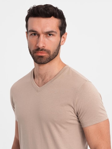 Ombre Shirt in Bruin: voorkant