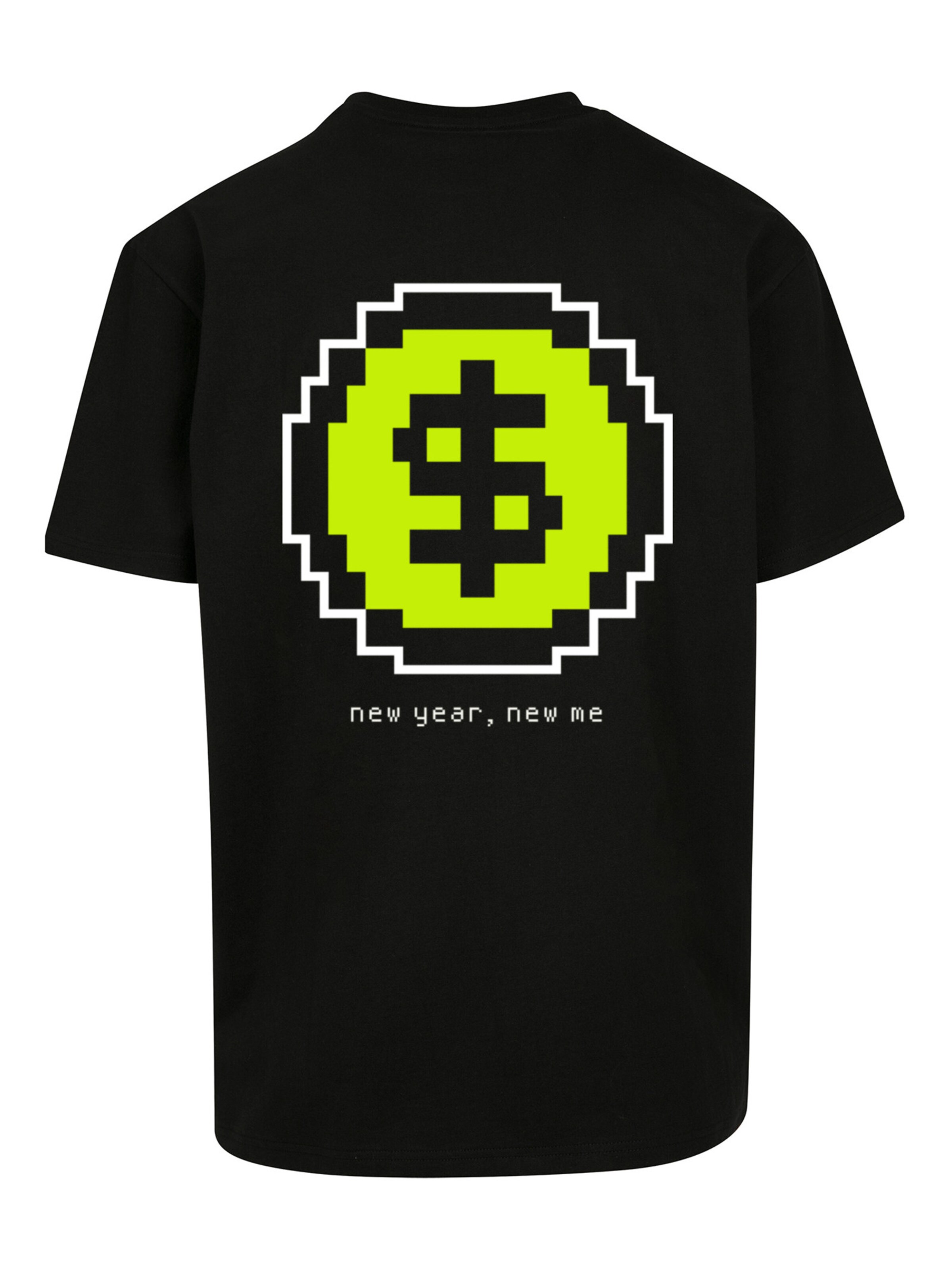 F4NT4STIC Shirt 'SIlvester Party Happy People Only' in Zwart