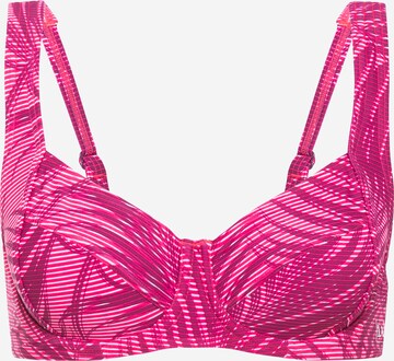 LASCANA ACTIVE Bustier Sportowa góra bikini w kolorze różowy: przód