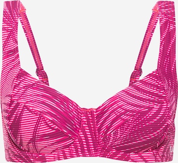 LASCANA ACTIVE Bustier Sport bikini felső - rózsaszín: elől