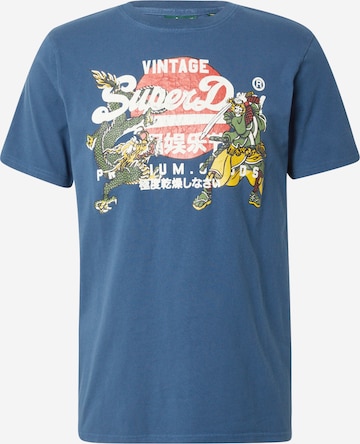 T-Shirt 'Tokyo' Superdry en bleu : devant