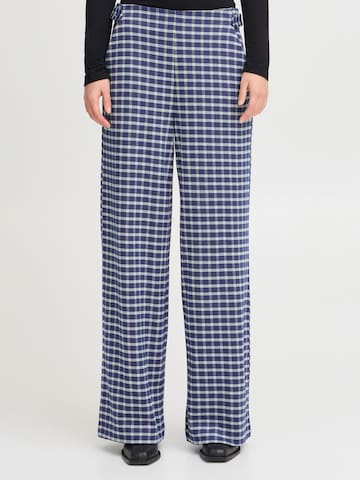 Regular Pantalon ' IHKATE CHECLÉ WIDE PA ' ICHI en bleu