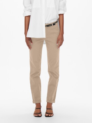 ONLY Regular Chino 'BIANA-MAREE' in Beige: voorkant