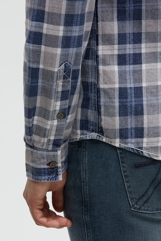 CAMP DAVID Regular Fit Karohemd mit Logo Artworks in Blau