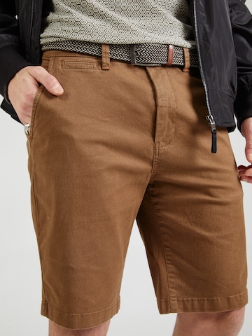 INDICODE JEANS Regular Chino Pants 'Brio' in Brown