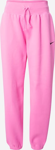 Nike Sportswear Zwężany krój Spodnie 'PHOENIX FLEECE' w kolorze różowy: przód