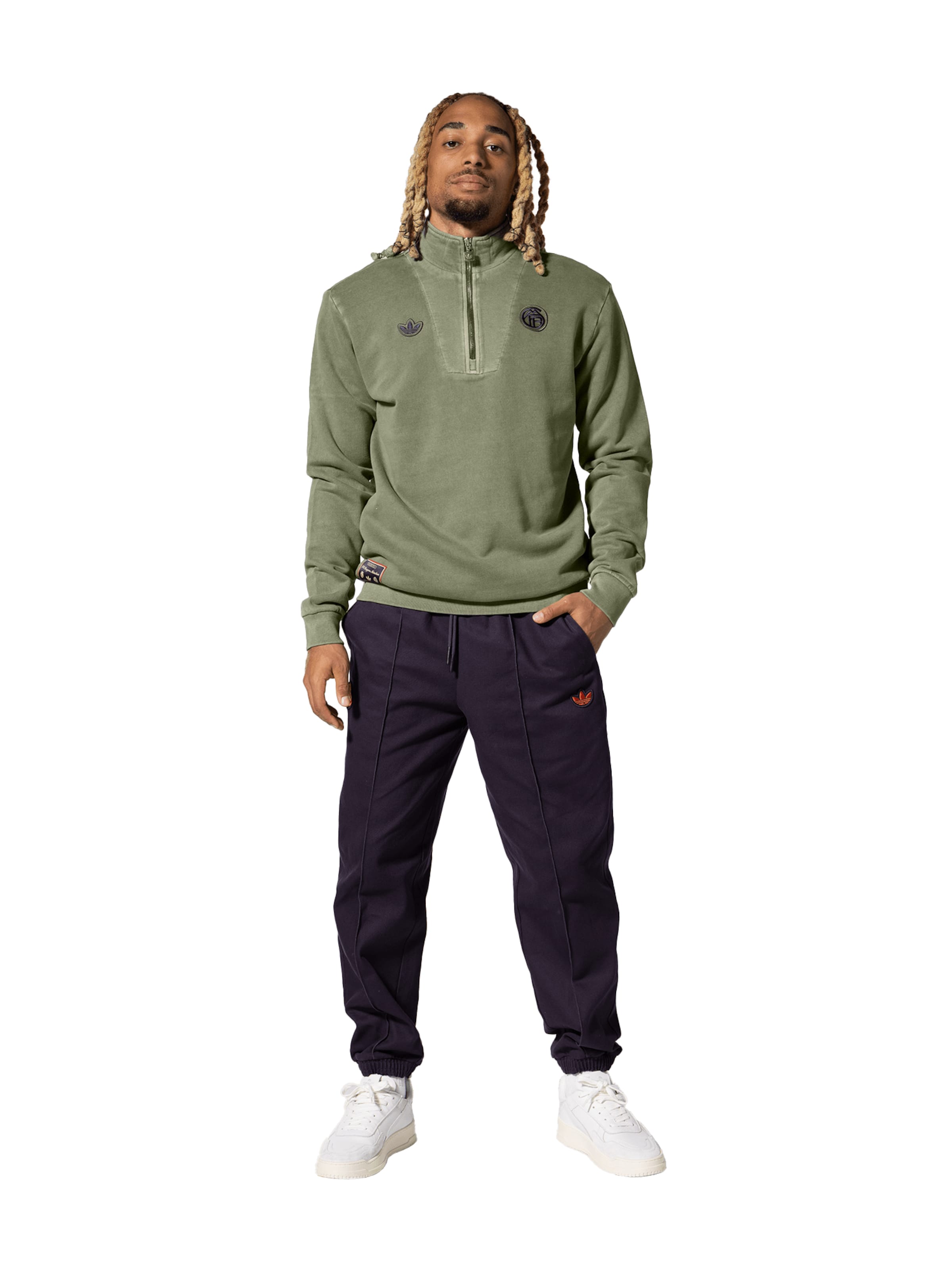 Sweat-shirt 'FC Bayern München Terrace Icons' ADIDAS ORIGINALS en vert