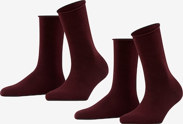 Chaussettes 'Happy' FALKE en rouge : devant