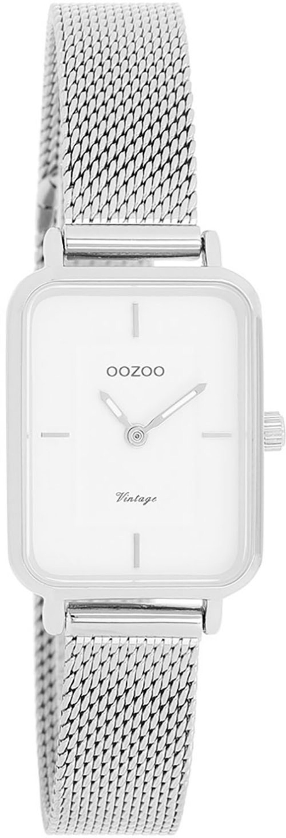 OOZOO Analog Watch in Silver: front