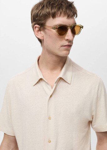 MANGO MAN Regular fit Button Up Shirt in White