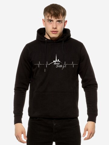 Cotton Prime Sweatshirt 'Harzschlag' in Zwart: voorkant