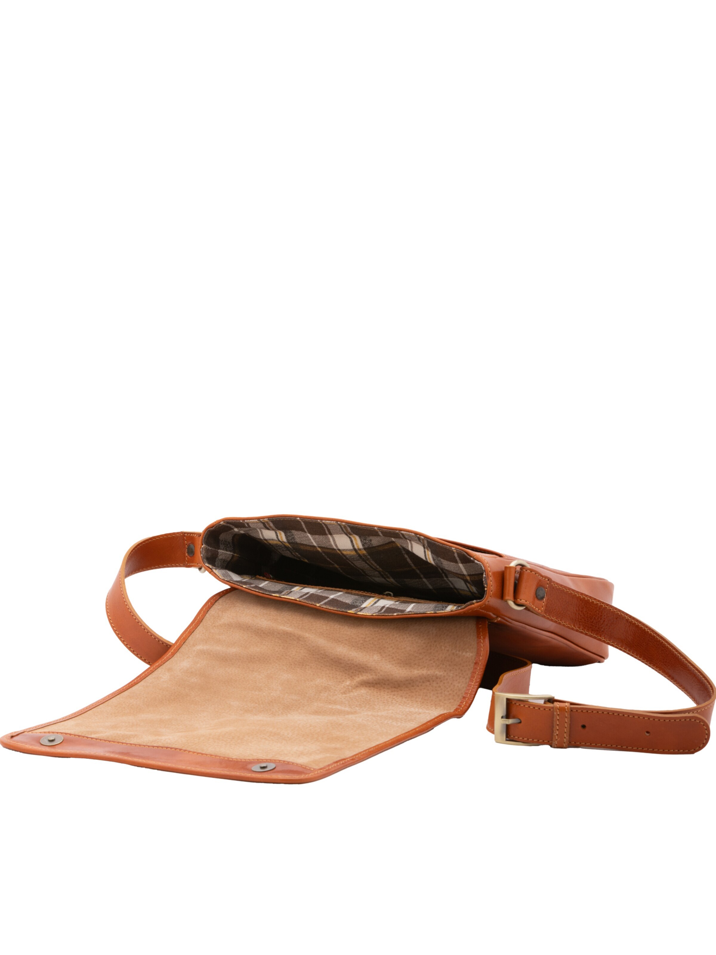 Borsa a tracolla 'Borsa a tracolla uomo vera pelle con chiusura magnetica - Made in Italy' di I Fratelli in beige