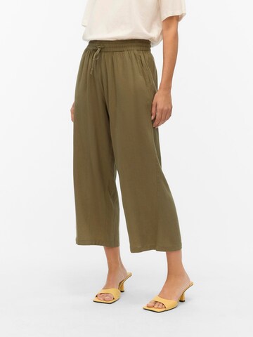 VERO MODA Wide leg Broek 'VMThea' in Groen: voorkant