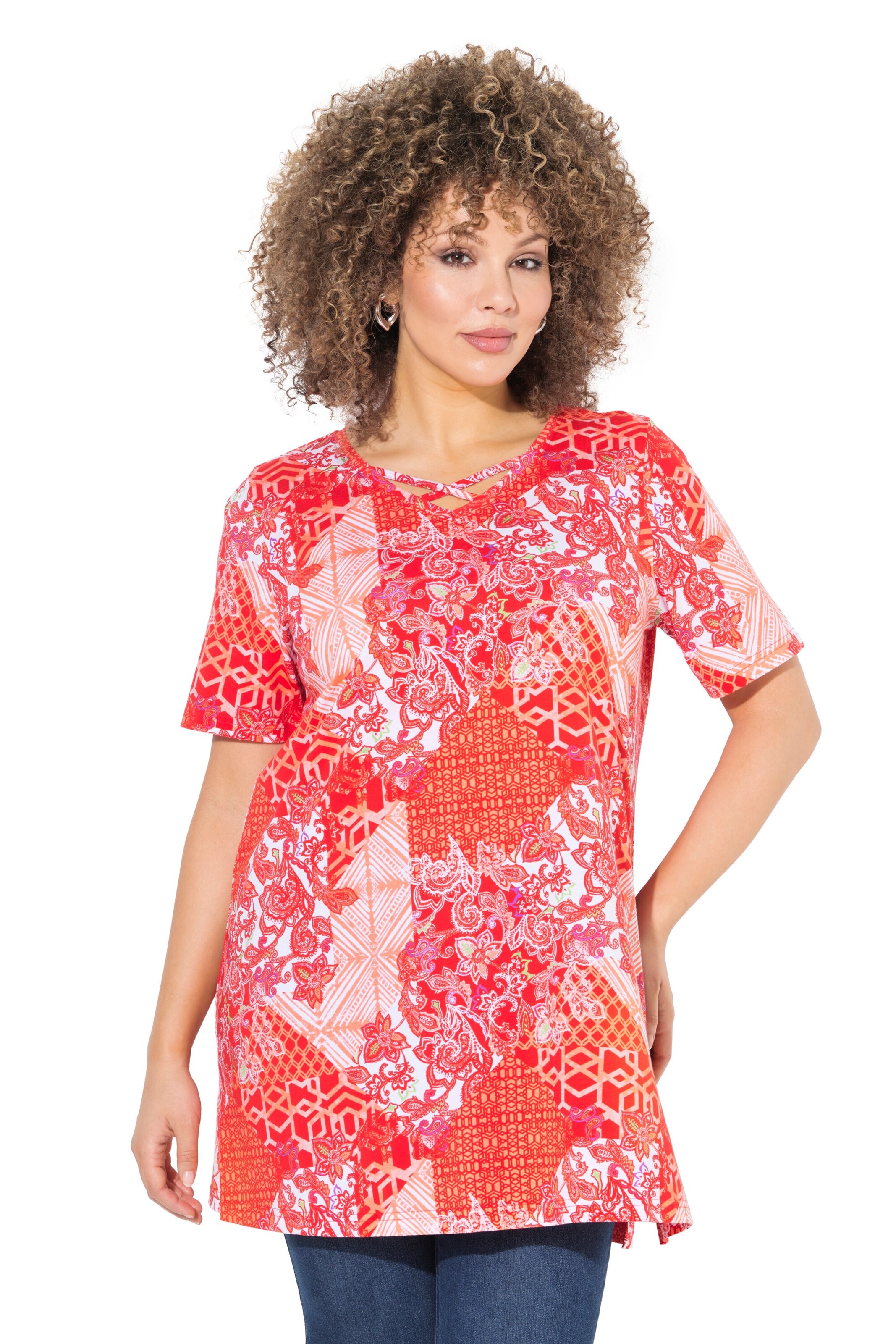 Ulla Popken Shirt in Oranje: voorkant