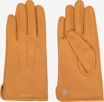 KESSLER Full Finger Gloves 'Carla' in Yellow: front