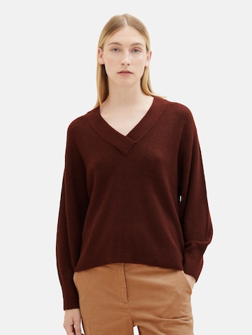 Pull-over TOM TAILOR en marron : devant