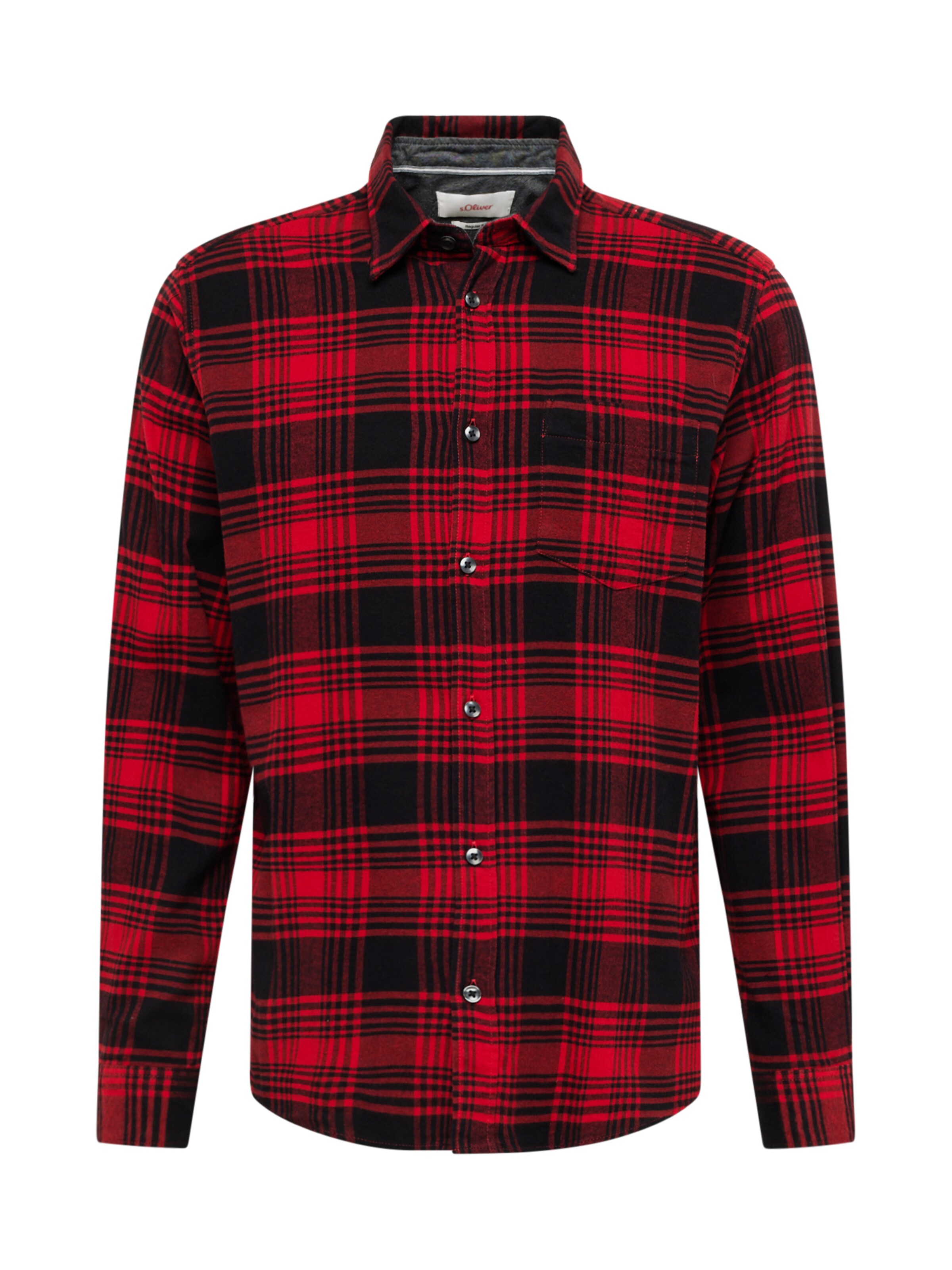 s.Oliver Regular Fit Hemd in Rot: Vorderseite