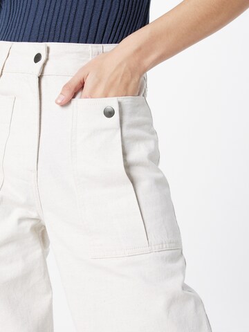 TOPSHOP Zvonové kalhoty Kalhoty – béžová
