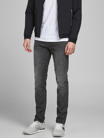 JACK & JONES Slimfit Jeans 'Tim' in Grau: predná strana