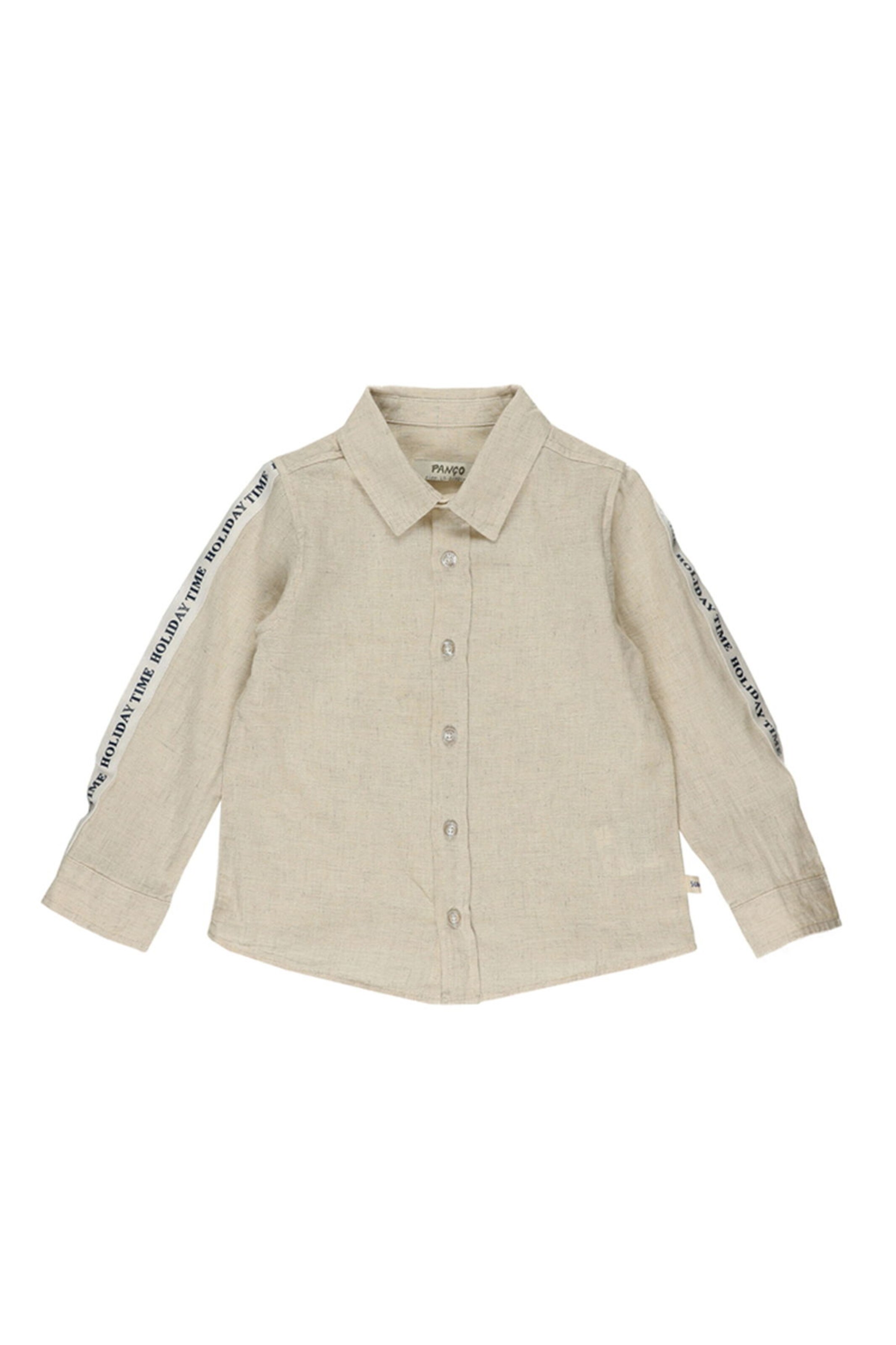 Panço Regular Fit Hemd in Beige: Vorderseite