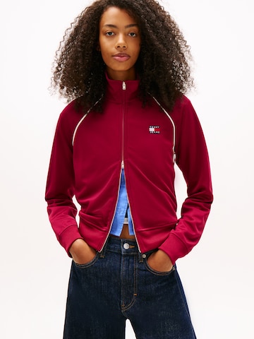 Tommy Jeans Sweatjacke in Rot: Vorderseite