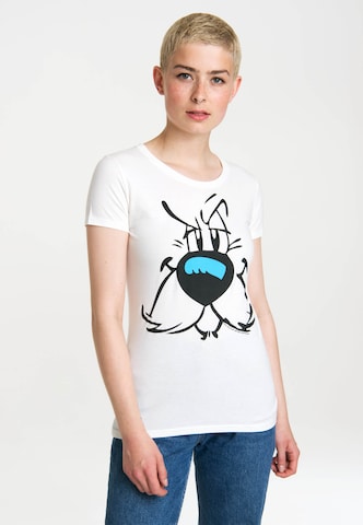 LOGOSHIRT T-Shirt 'Idefix' in Weiß: predná strana