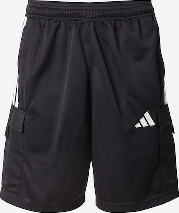 regular Pantaloni sportivi 'TIRO' di ADIDAS SPORTSWEAR in nero: frontale