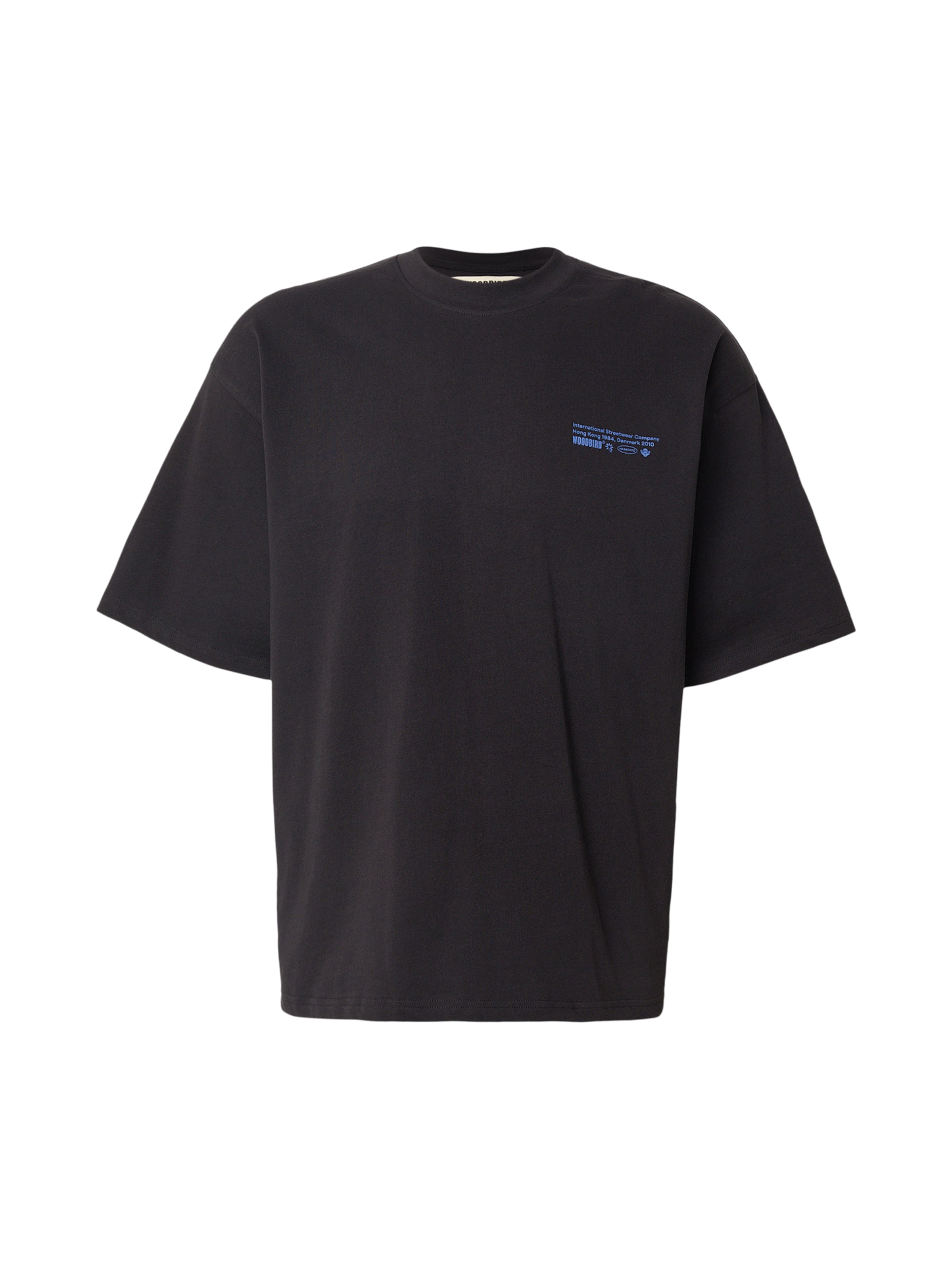 melns Woodbird T-Krekls 'Beam Wobble': no priekšpuses