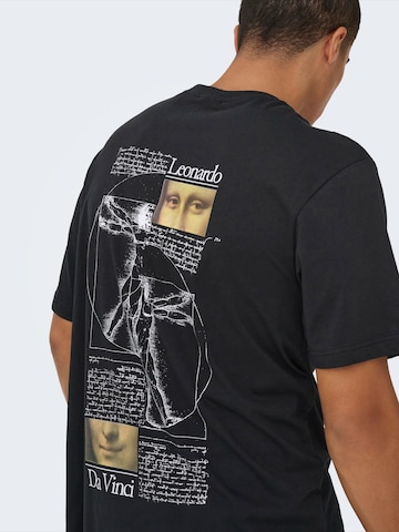 Only & Sons Tričko 'ONSMONALISA' - Čierna