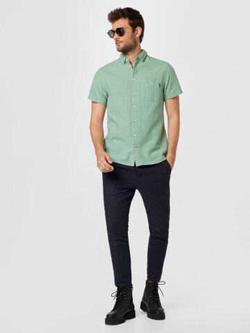 BLEND Regular fit Button Up Shirt in Green