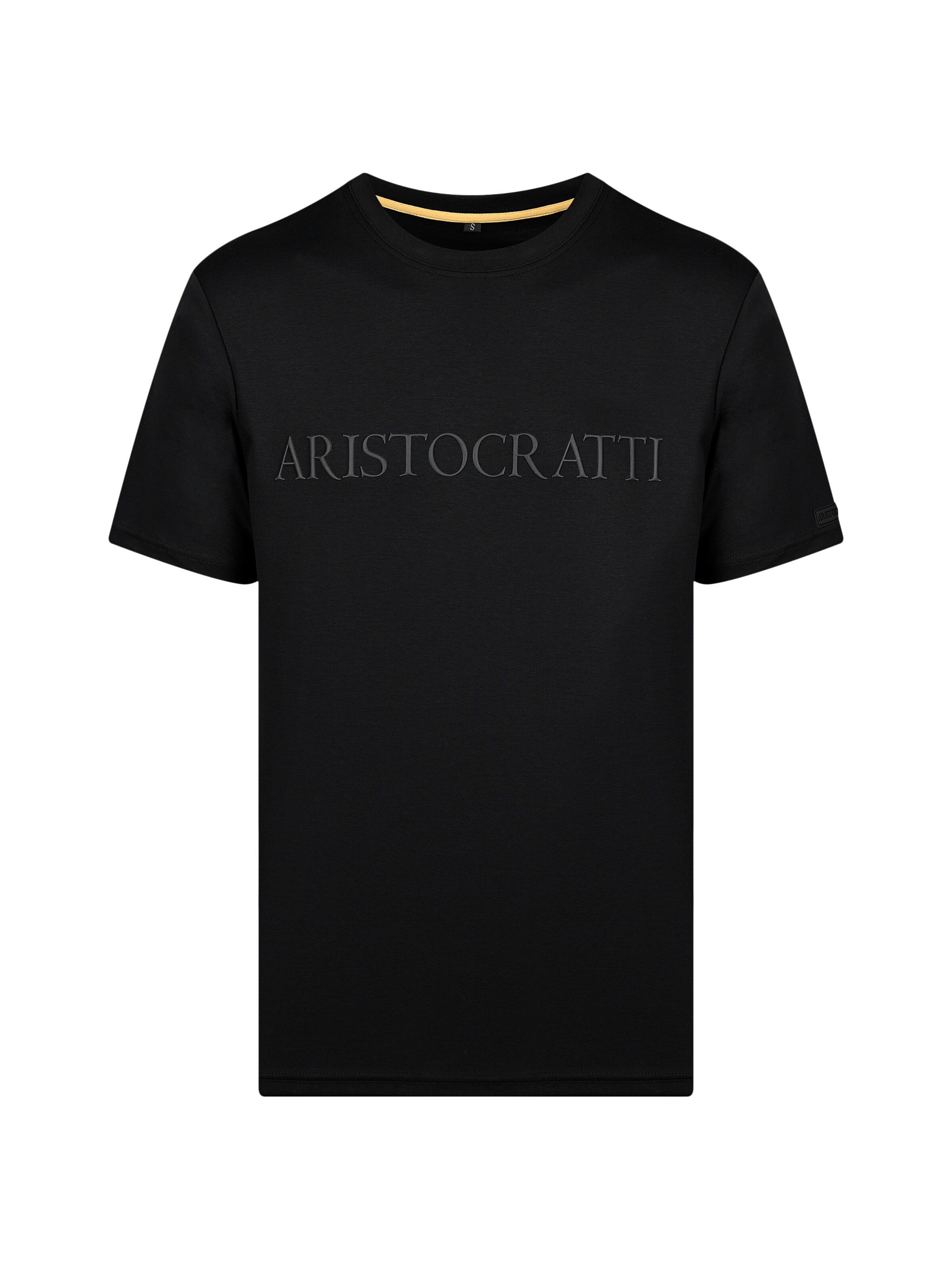 ARISTOCRATTI Shirt 'SIGNATURE – Premium T-Shirt Made from Signature Cotton'‌‌‌ in Schwarz: Vorderseite