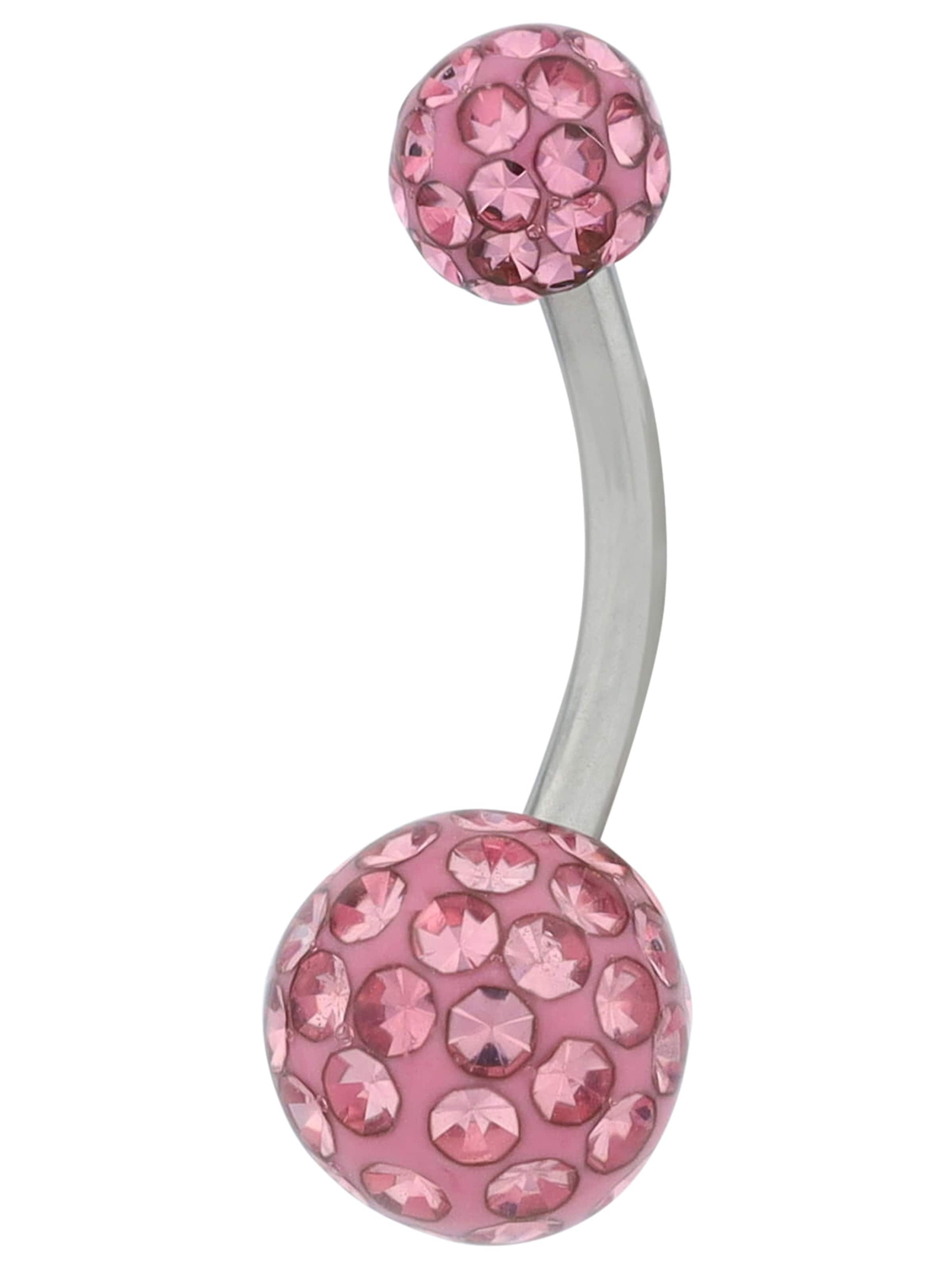 Akzent Piercings in Pink: front