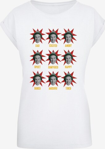 ABSOLUTE CULT Shirt 'Elf - Many Moods Of Buddy' in White: front