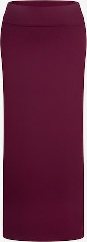 Leela COTTON Skirt 'Damen Bio-Baumwoll-Maxirock mit Schlitzen' in Purple: front