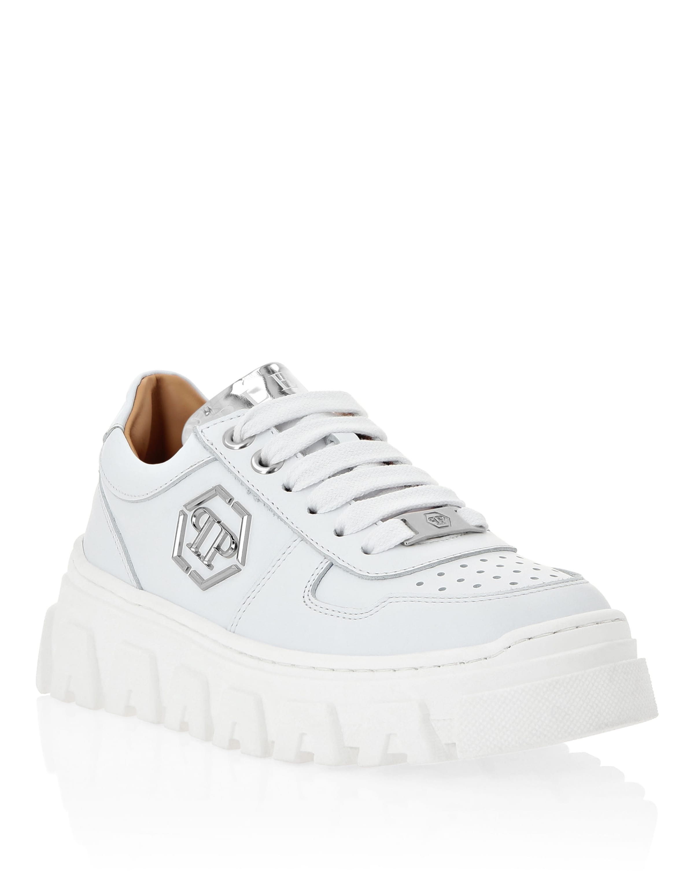 Philipp Plein Sneakers in Wit: voorkant