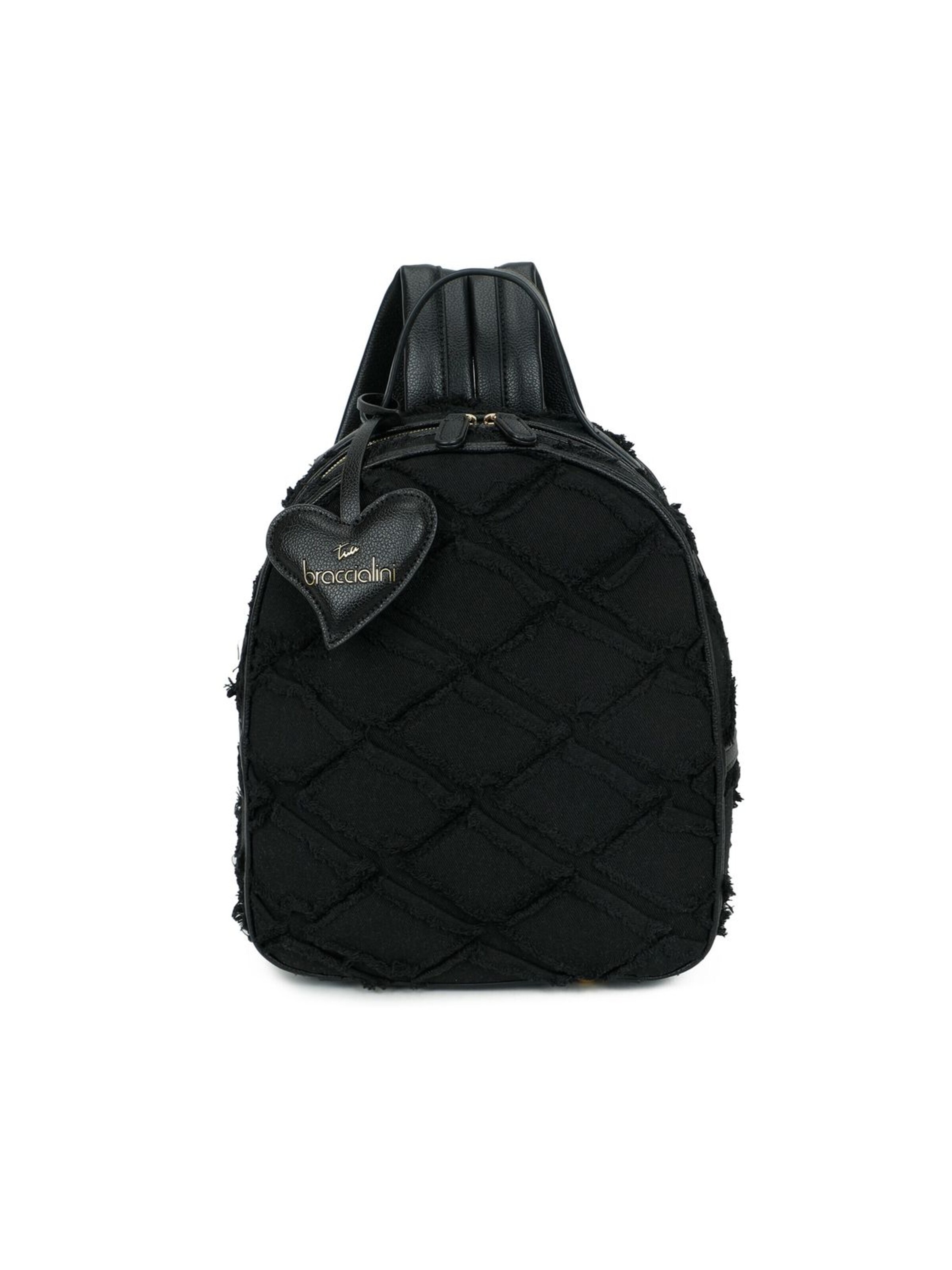 Zaino 'Beth Jeans' di Braccialini in nero: frontale