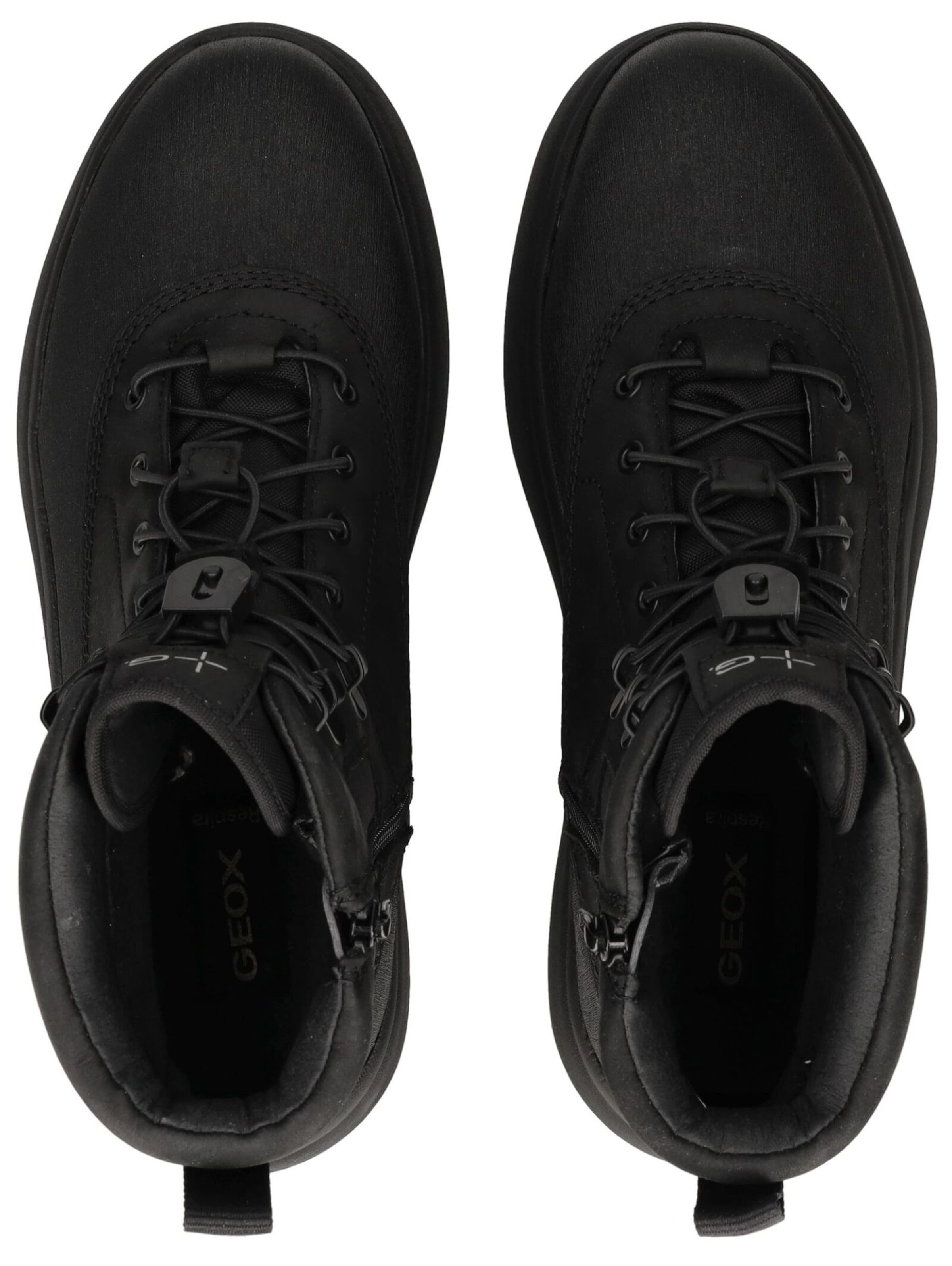 GEOX Schnürstiefel in Schwarz