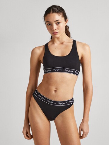Pepe Jeans String in Schwarz: Vorderseite