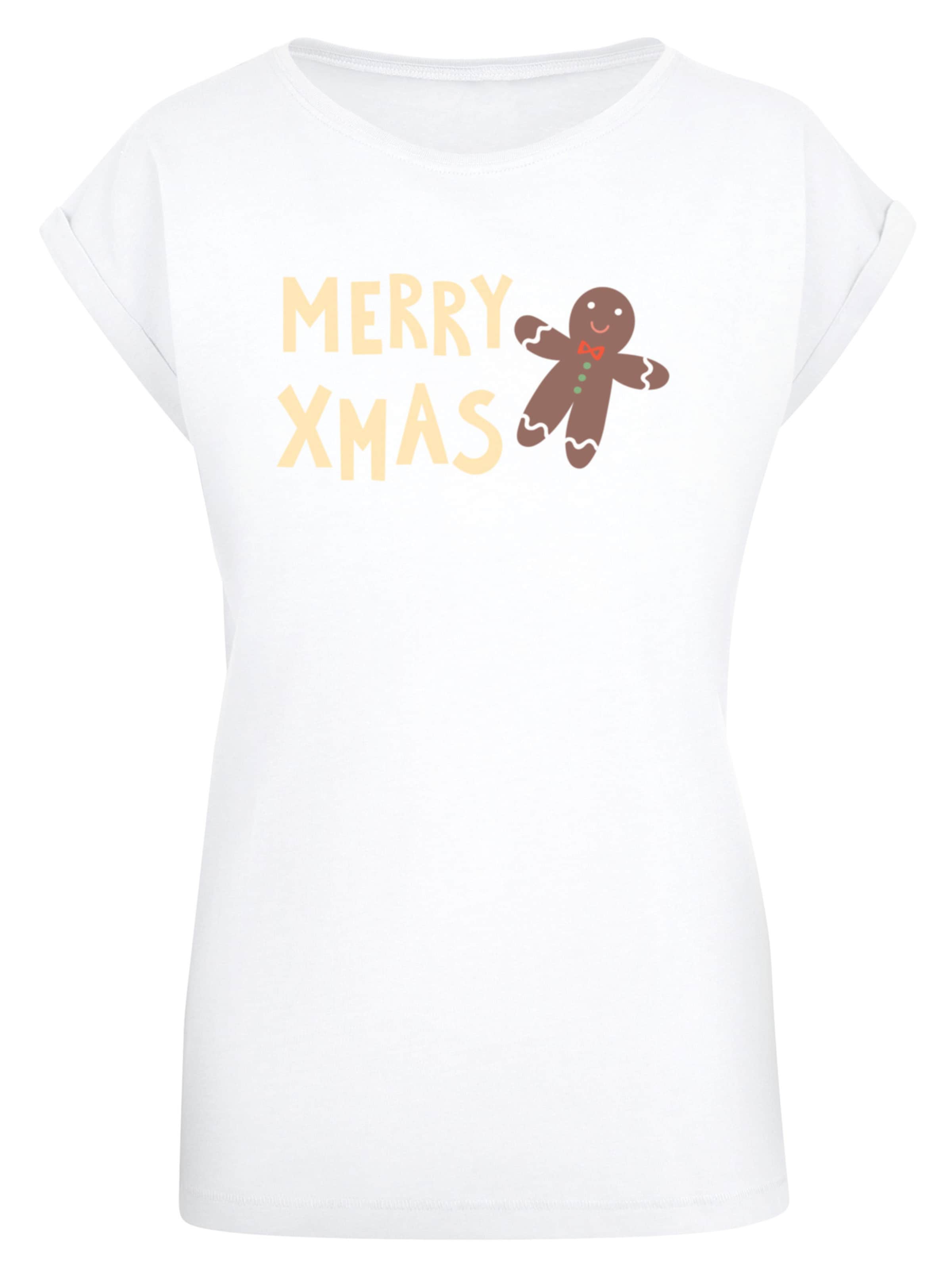 T-shirt 'Gingerbread Lebkuchen' F4NT4STIC en blanc : devant