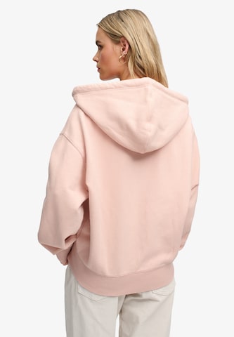 Superdry & Co Sweatjacka 'Luxe Casual' i rosa