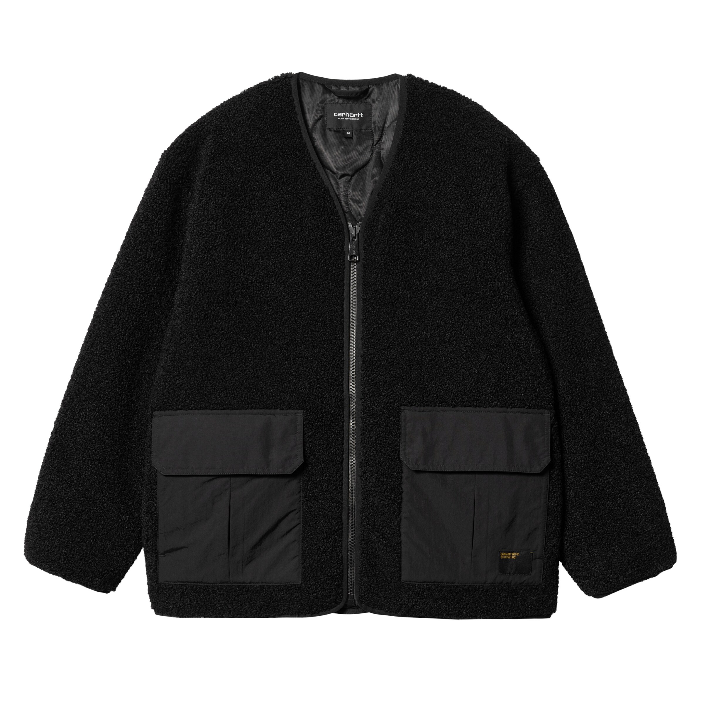 Carhartt WIP Übergangsjacke 'Devin Liner' in Schwarz: Vorderseite