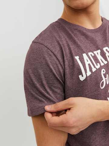 JACK & JONES قميص بلون بنفسجي