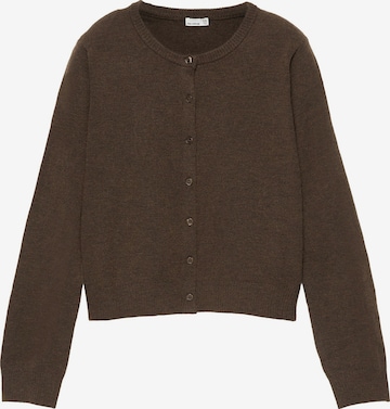 Pull&Bear Knit Cardigan in Brown: front